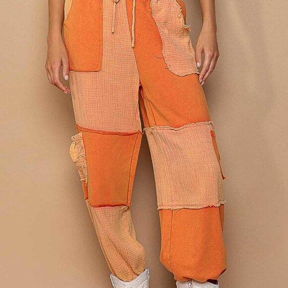 Boho Patchwork Jogger Pants | Drawstring Gauze Pants | Festival Vibes | S-L - Picture 2 of 5